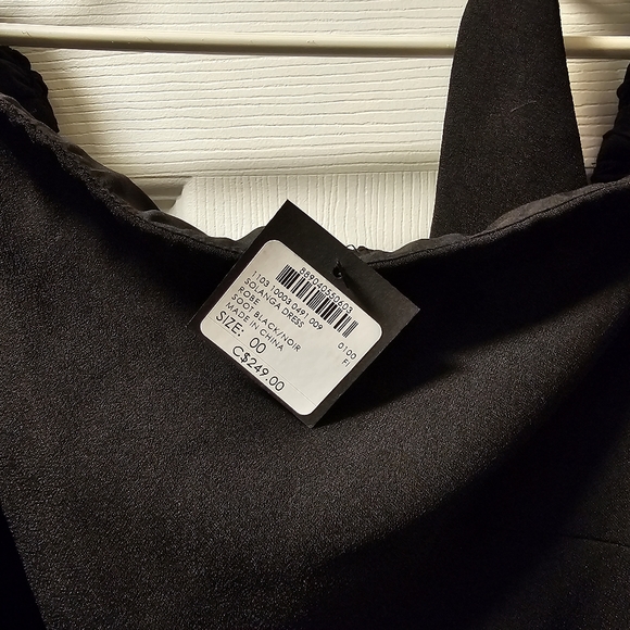 New Club Monaco shoulder tie little black dress - Picture 4 of 4